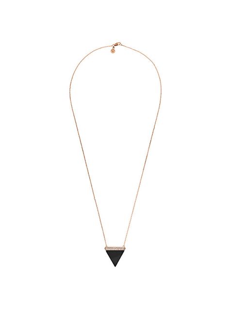 black triangle necklace michael kors|Triangle Pendant Necklace .